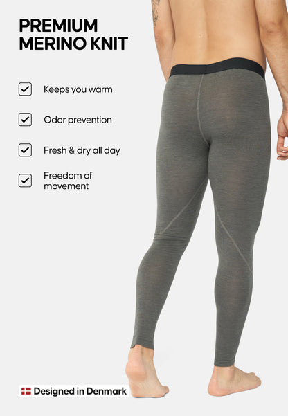 COLLANTS LEGGINGS BASELAYER POUR HOMMES EN LAINE MERINOS