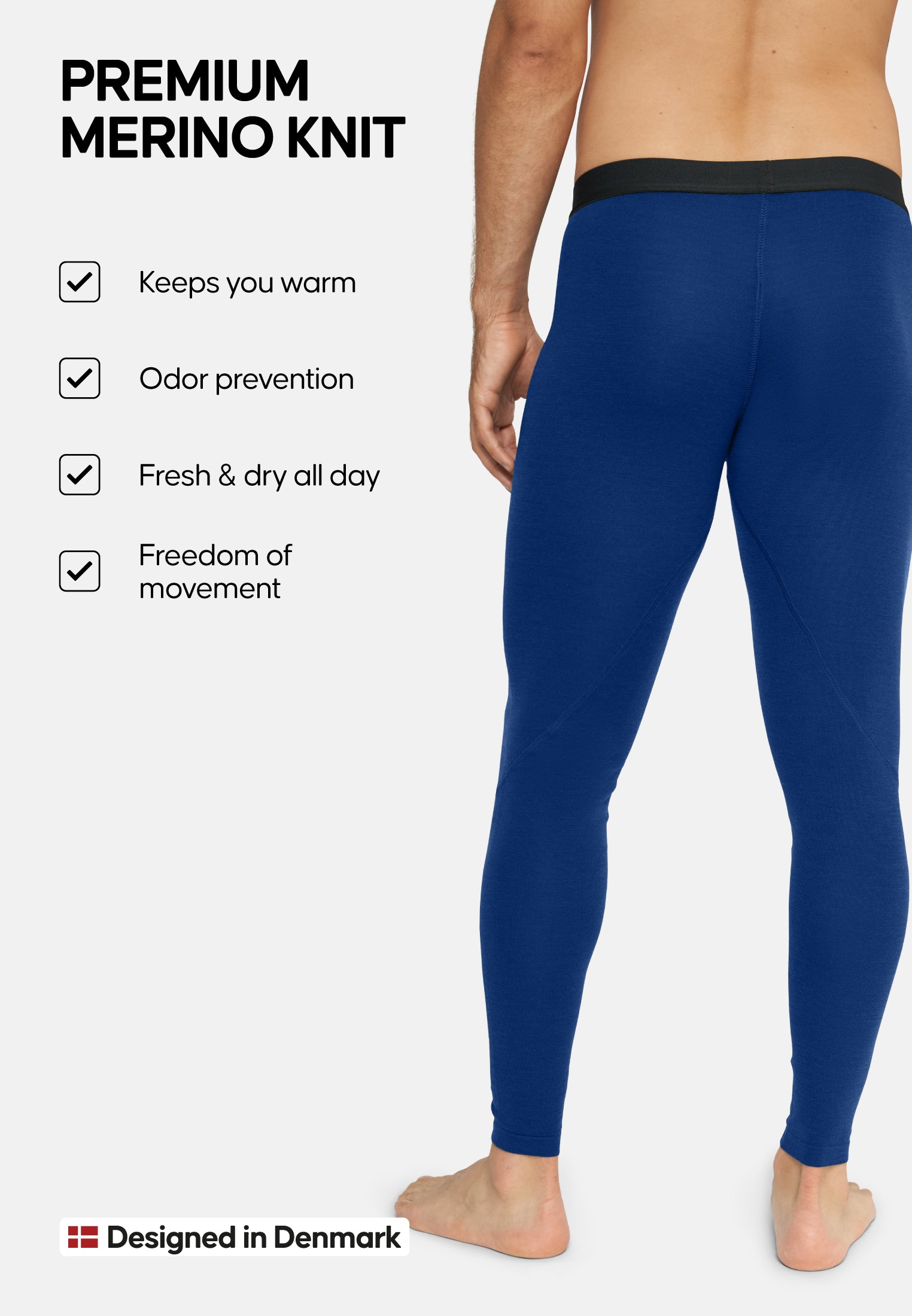 COLLANTS LEGGINGS BASELAYER POUR HOMMES EN LAINE MERINOS