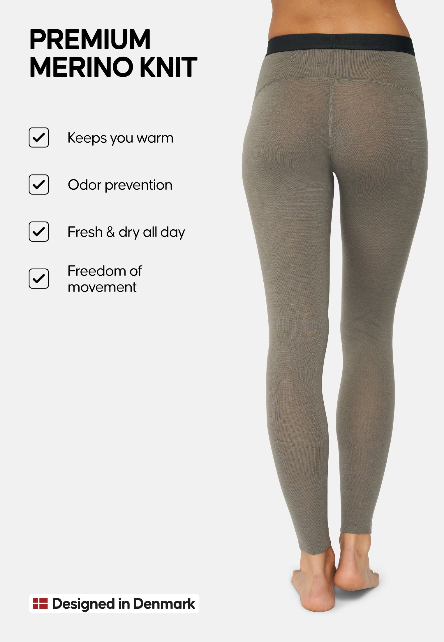 MERINO WOOL BASE LAYER PANTS FOR WOMEN
